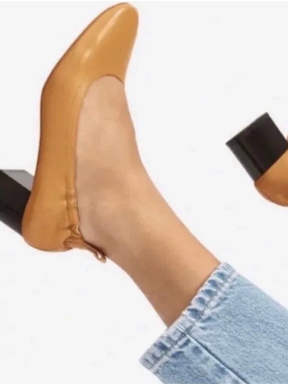 EVERLANE The Italian Leather Day Heel in nude Stacked Heel (shoe14)